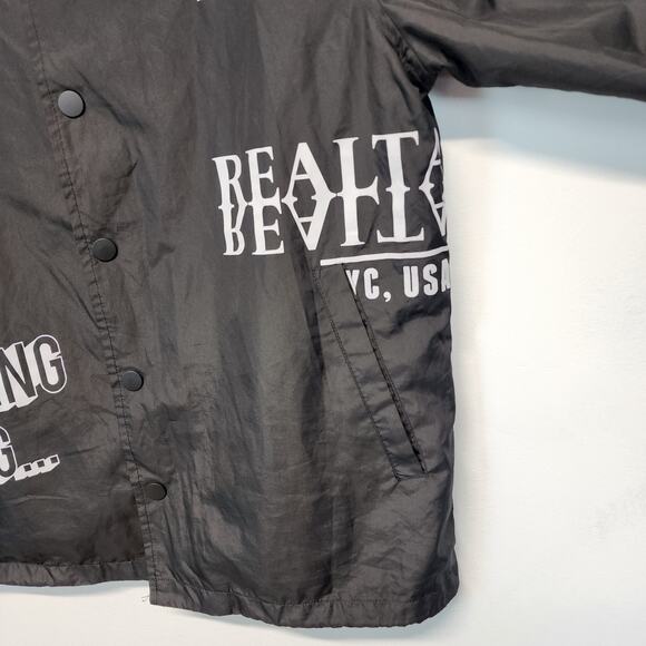 H&M Life Hurts Since 4ever Graphic Windbreaker Jacket Size M Urban Grafitti - Picture 4 of 11